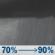 Tonight: Rain showers. Cloudy, with a low around 54. Northeast wind 8 to 14 mph, with gusts as high as 21 mph. Chance of precipitation is 90%. New rainfall amounts between a quarter and half of an inch possible. Tonight: Rain Showers